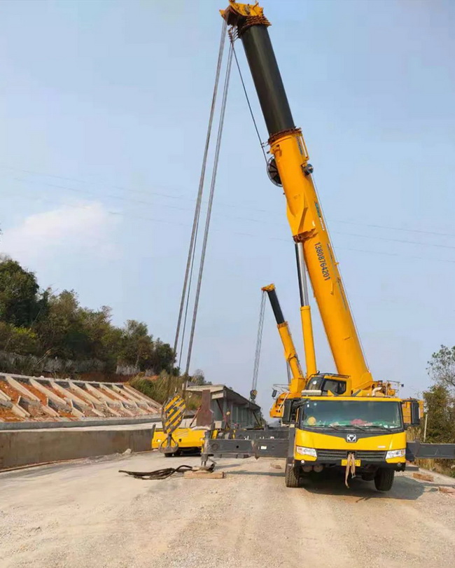 让球网起重机助阵大瑞铁路桥梁建设